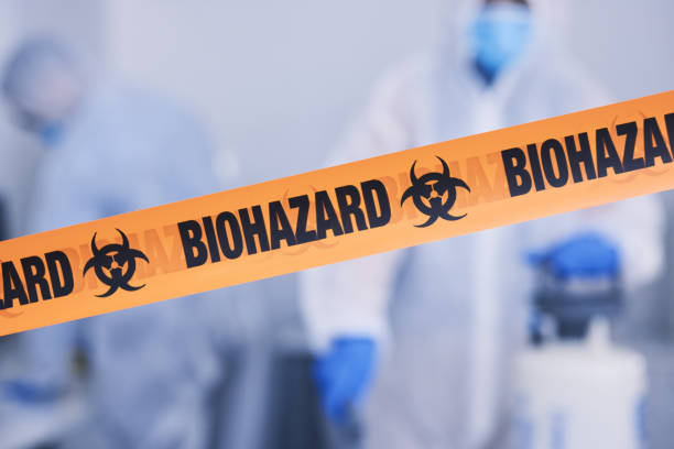 Professional Biohazard Cleanup technician working in Mims, FL